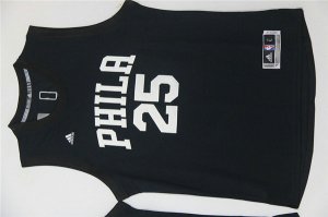 Maillot De Basket Philadelphia 76ers Ben Simmons 25 All Noir et Blanc Characters